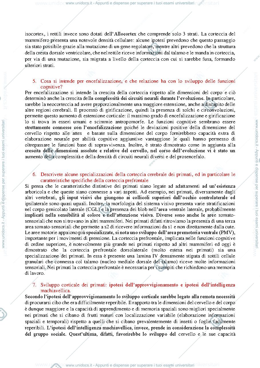 Anteprima pagina 2 — Neuroscienze cognitive