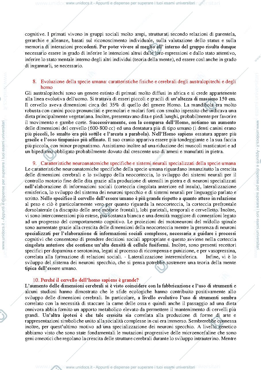 Anteprima pagina 3 — Neuroscienze cognitive