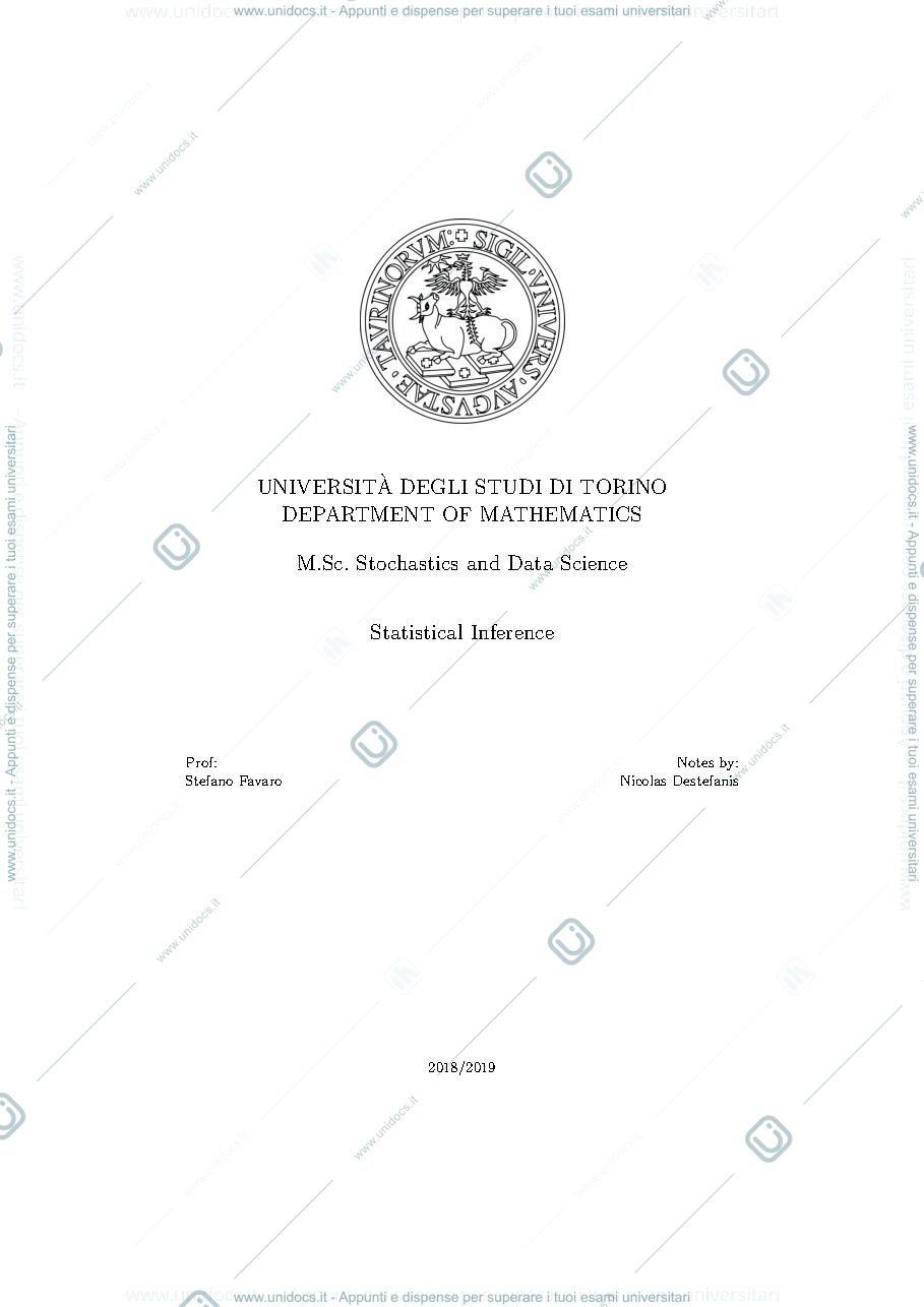 Anteprima pagina 1 — Statistical inference