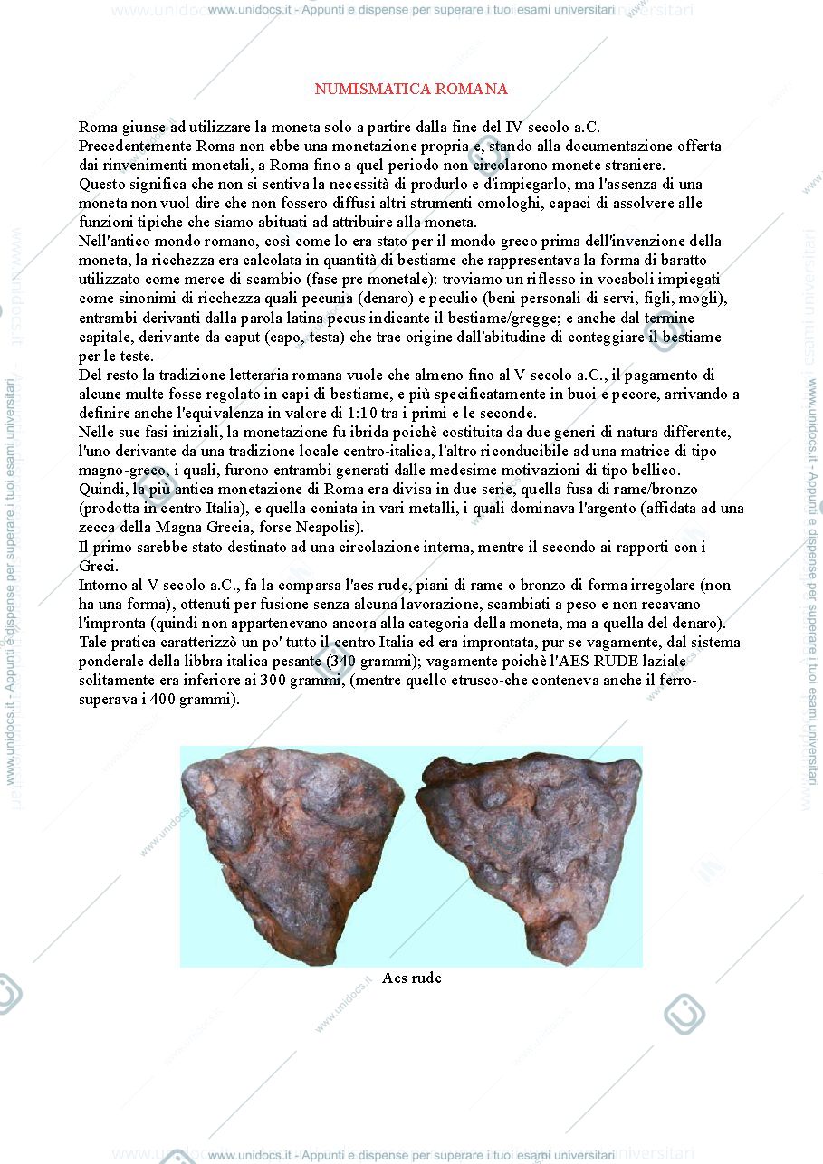 Anteprima pagina 1 — Numismatica romana