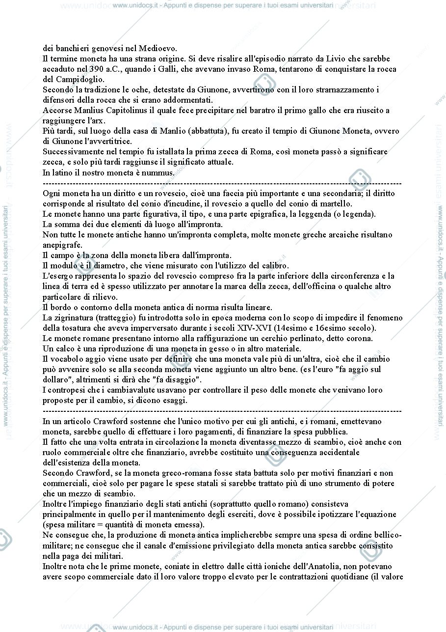 Anteprima pagina 3 — E' una sintesi del libro di Savio - "Monete romane"