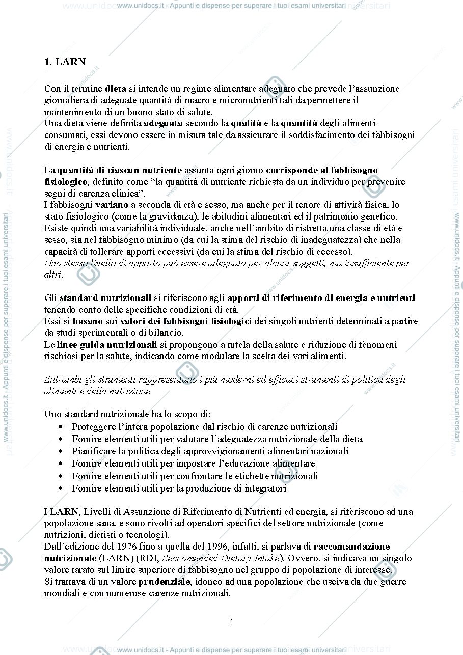 Anteprima pagina 2 — Nutrizione applicata - Modulo Leone