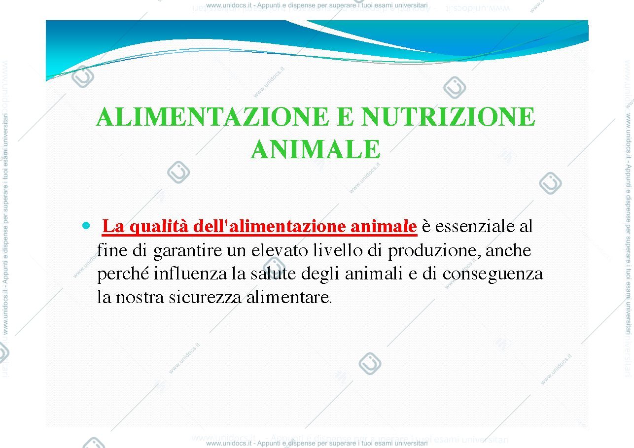 Anteprima pagina 1 — Caratteristiche principali degli alimenti