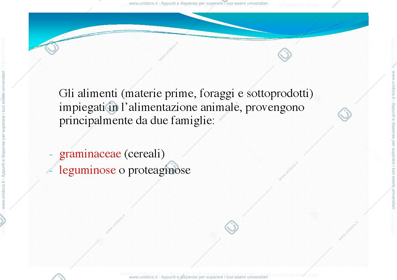 Anteprima pagina 3 — Caratteristiche principali degli alimenti