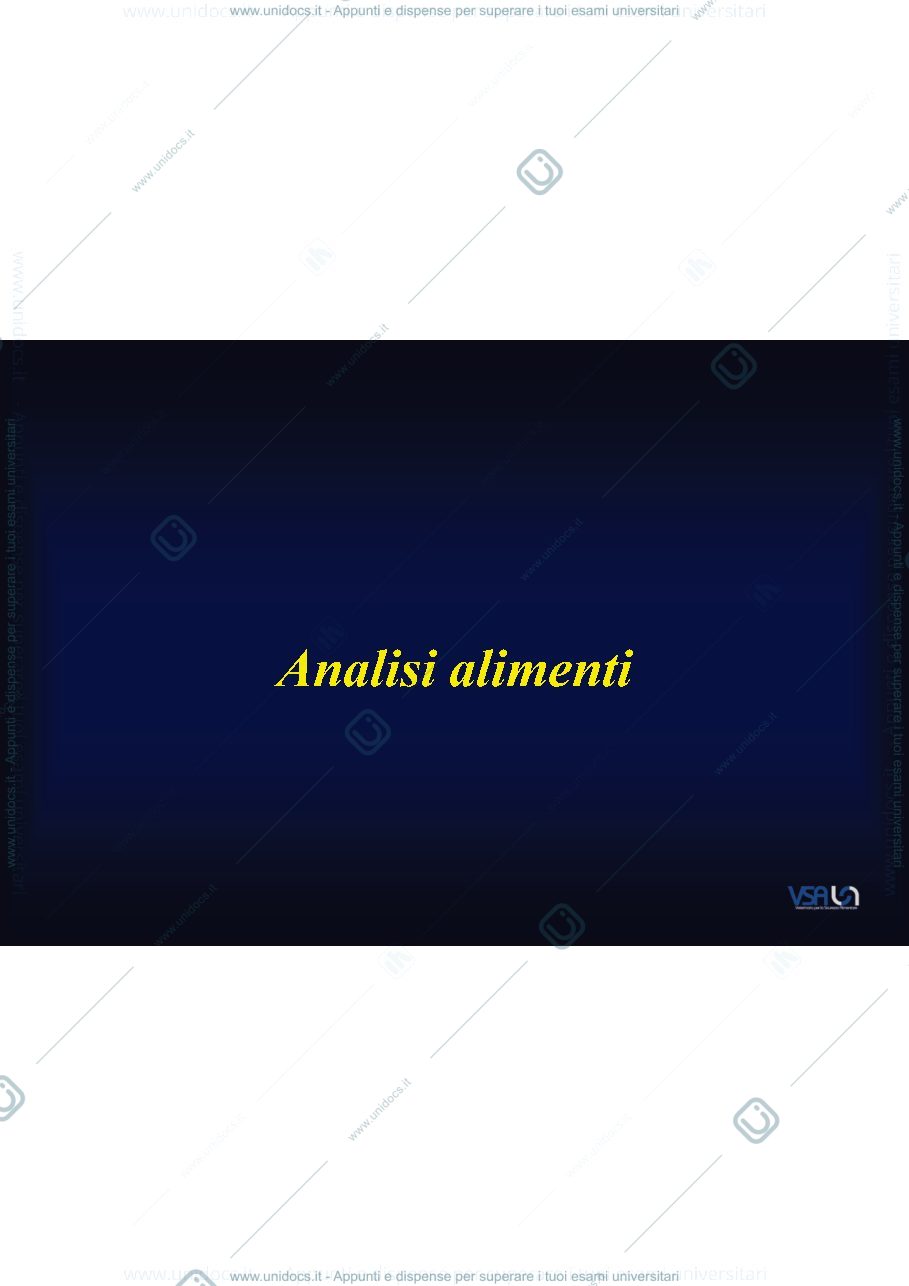 Anteprima pagina 1 — Analisi degli Alimenti