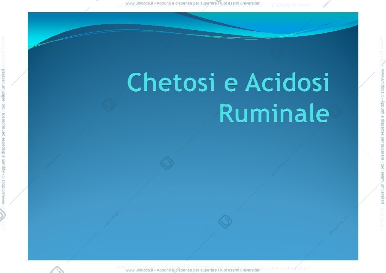 Anteprima pagina 1 — Chetosi e Acidosi Ruminale