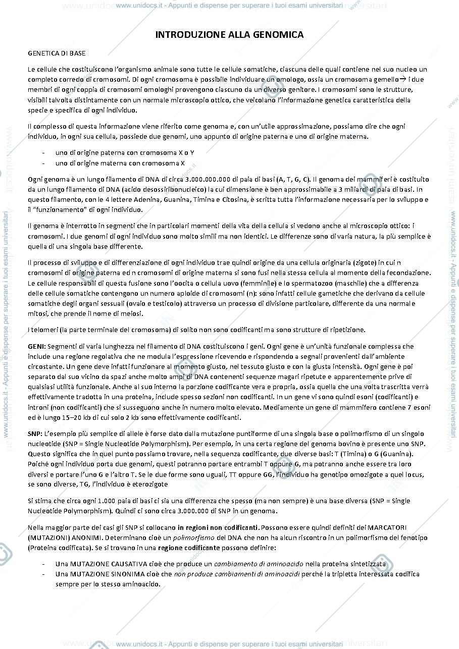 Anteprima pagina 1 — Genomica