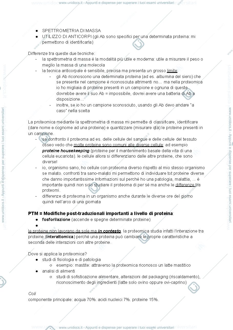 Anteprima pagina 3 — APPUNTI DI PROTEOMICA