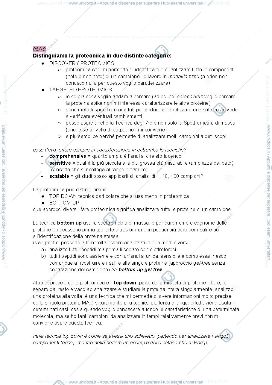 Anteprima pagina 4 — APPUNTI DI PROTEOMICA