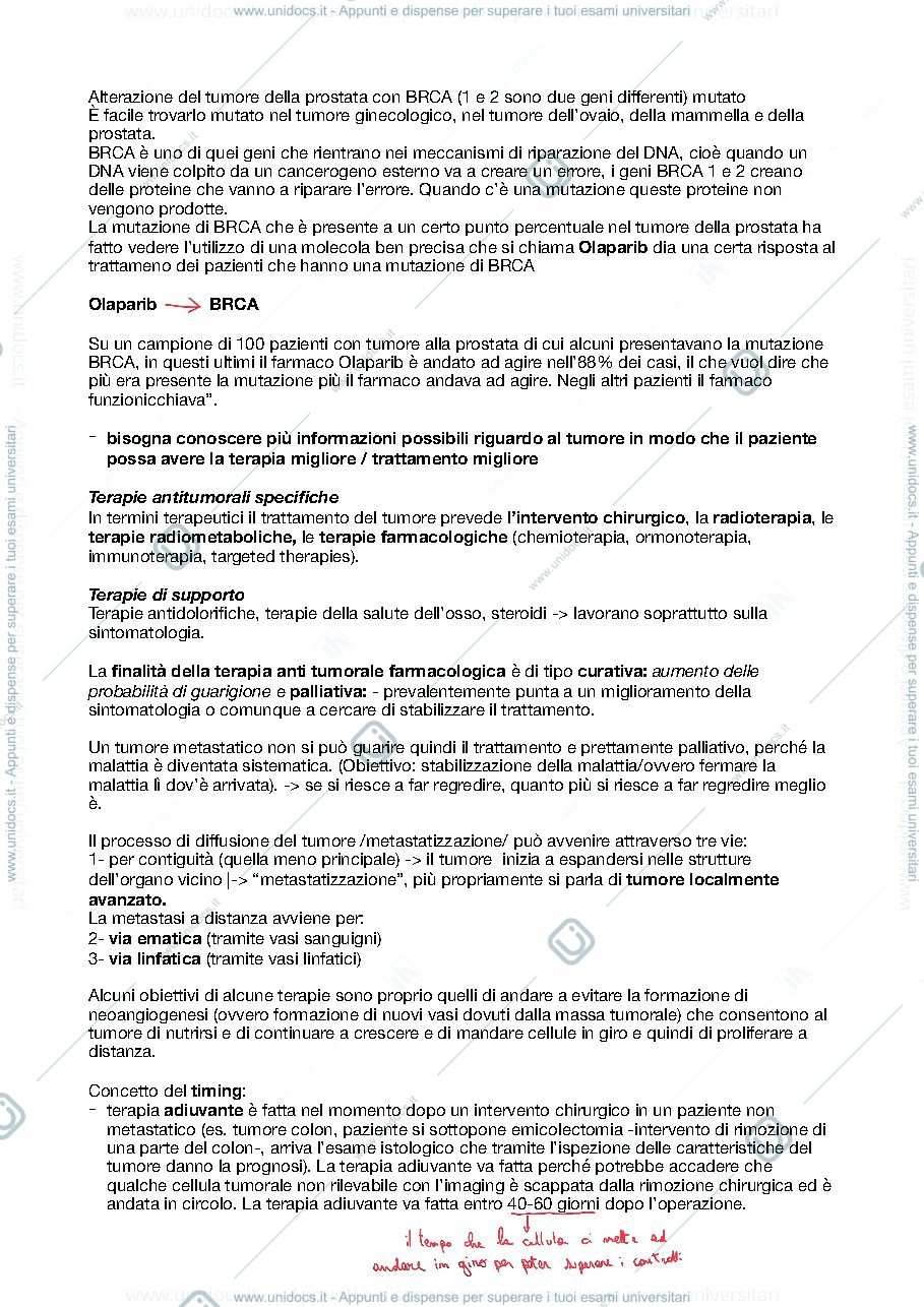Anteprima pagina 3 — Appunti lezioni oncologia