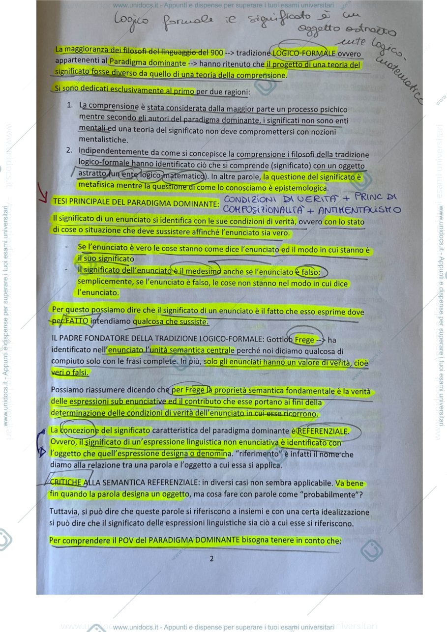 Anteprima pagina 2 — ONTOLOGIE E SCIENZE DEL LINGUAGGIO riassunto con spiegazioni