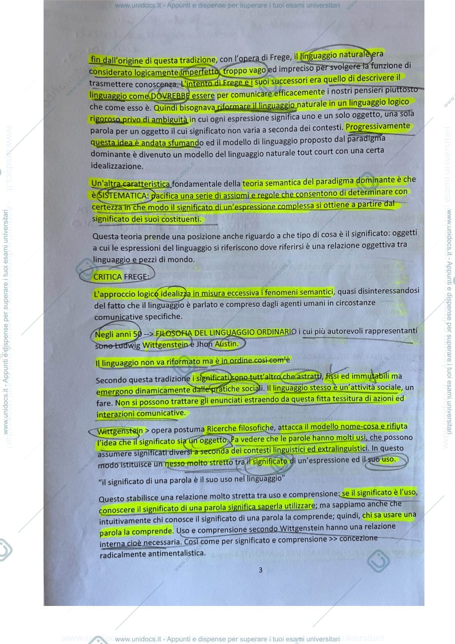 Anteprima pagina 3 — ONTOLOGIE E SCIENZE DEL LINGUAGGIO riassunto con spiegazioni