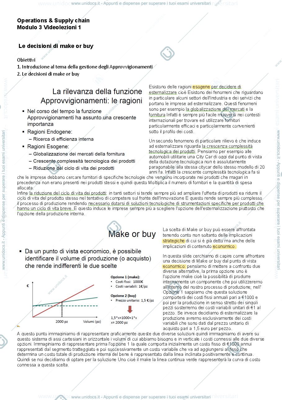 Anteprima pagina 1 — Appunti operations dal modulo 3 al modulo 6 
