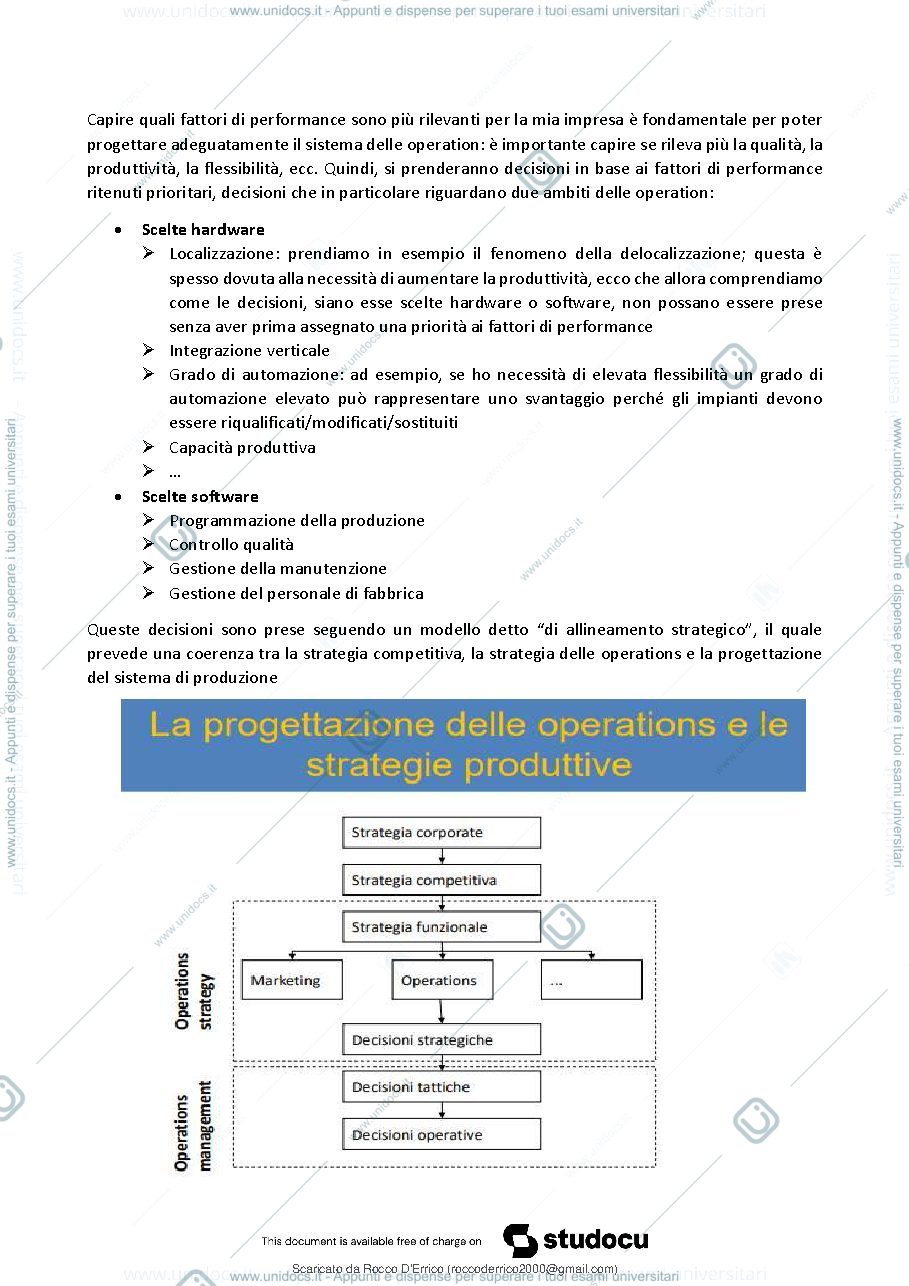 Anteprima pagina 4 — Appunti di Operations e Supply Chain