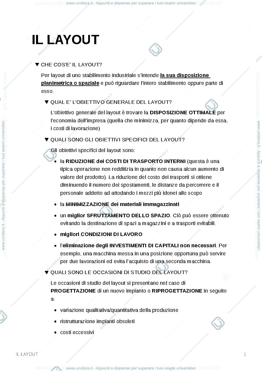Anteprima pagina 1 — Il layout 