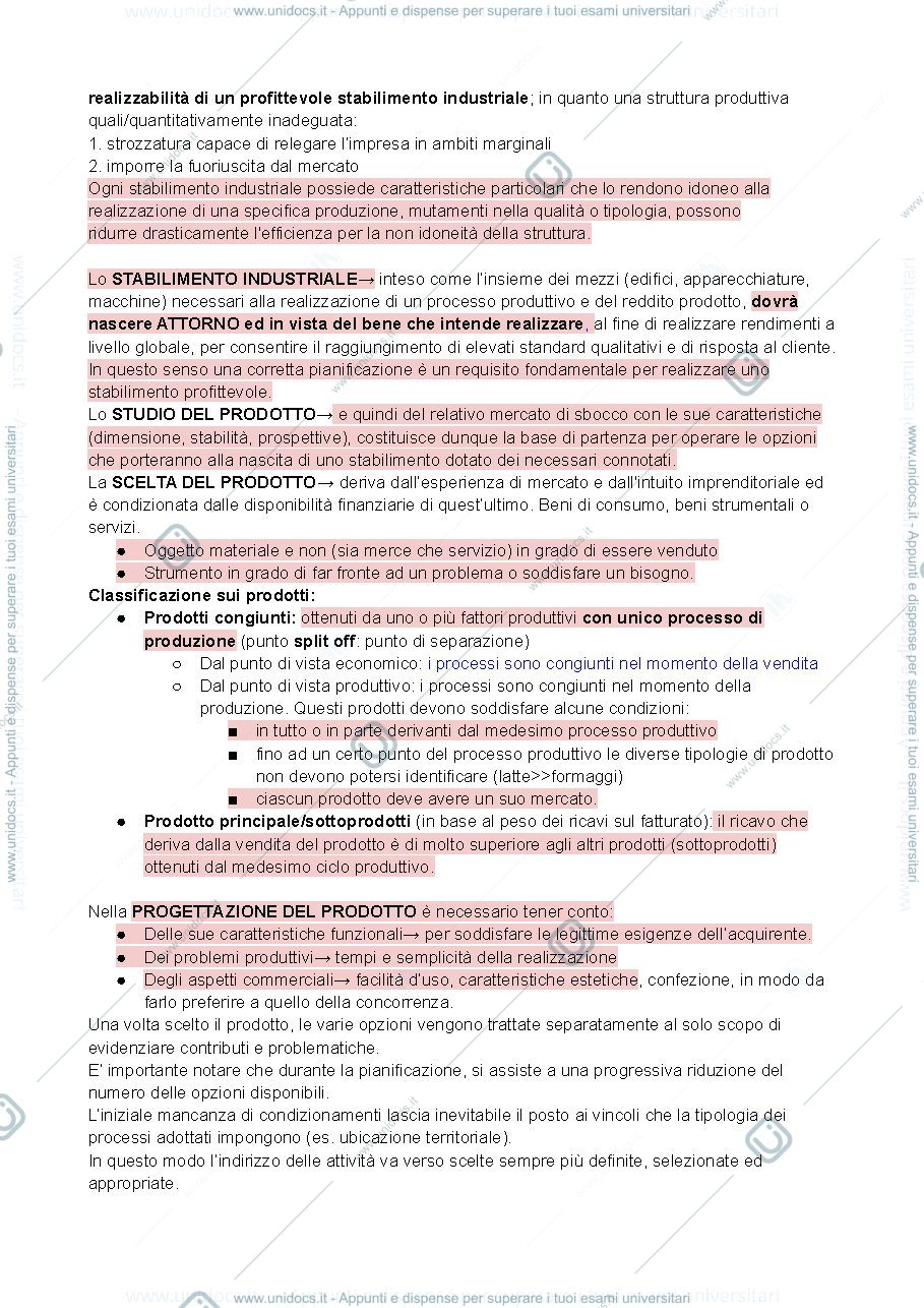Anteprima pagina 4 — Riassunto operation management