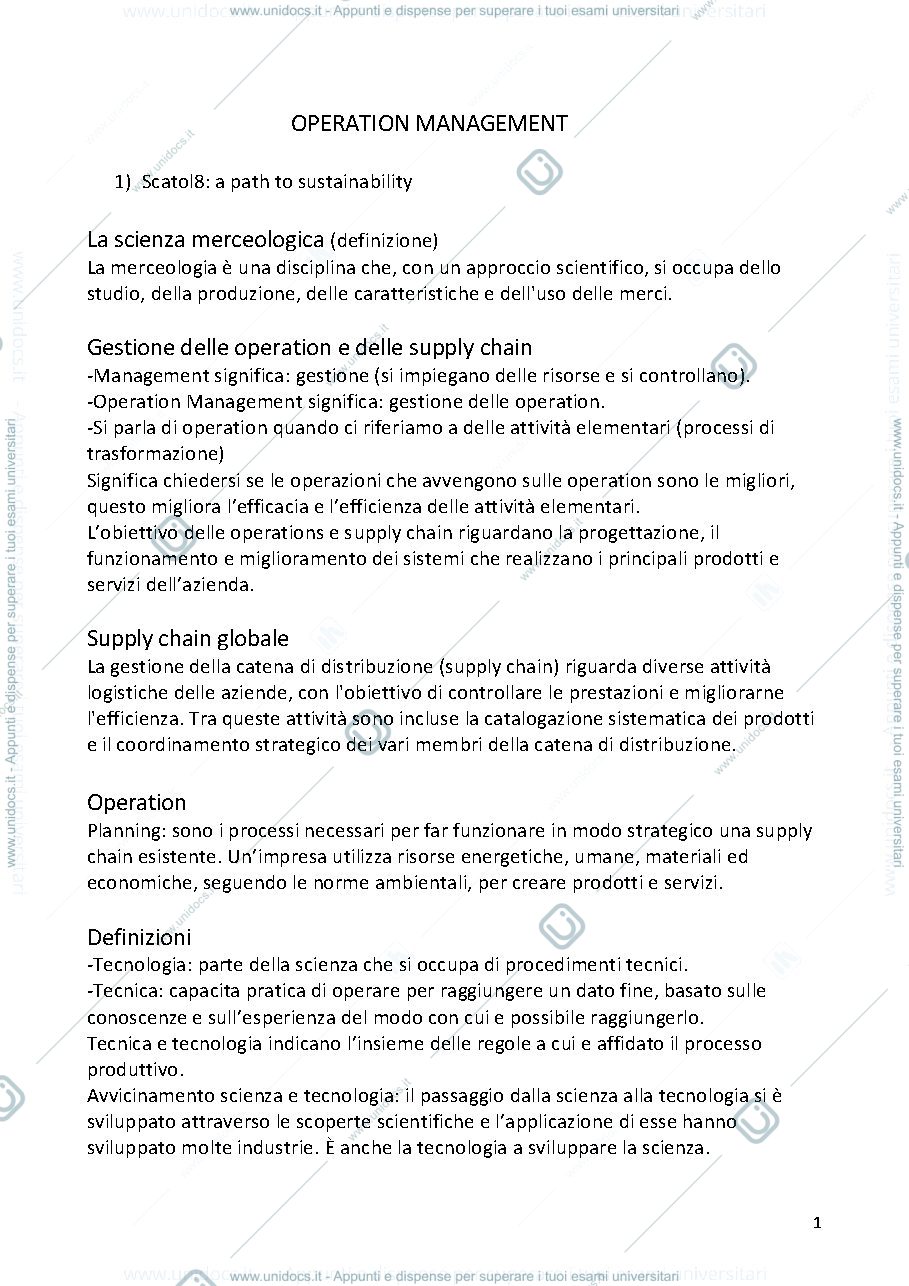 Anteprima pagina 1 — Operation Management