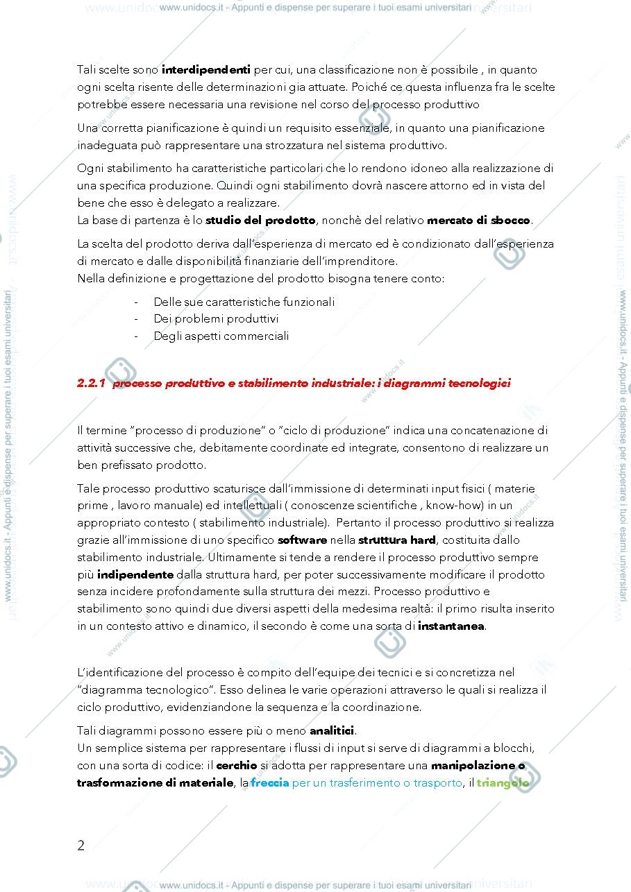 Anteprima pagina 2 — Appunti operations management 