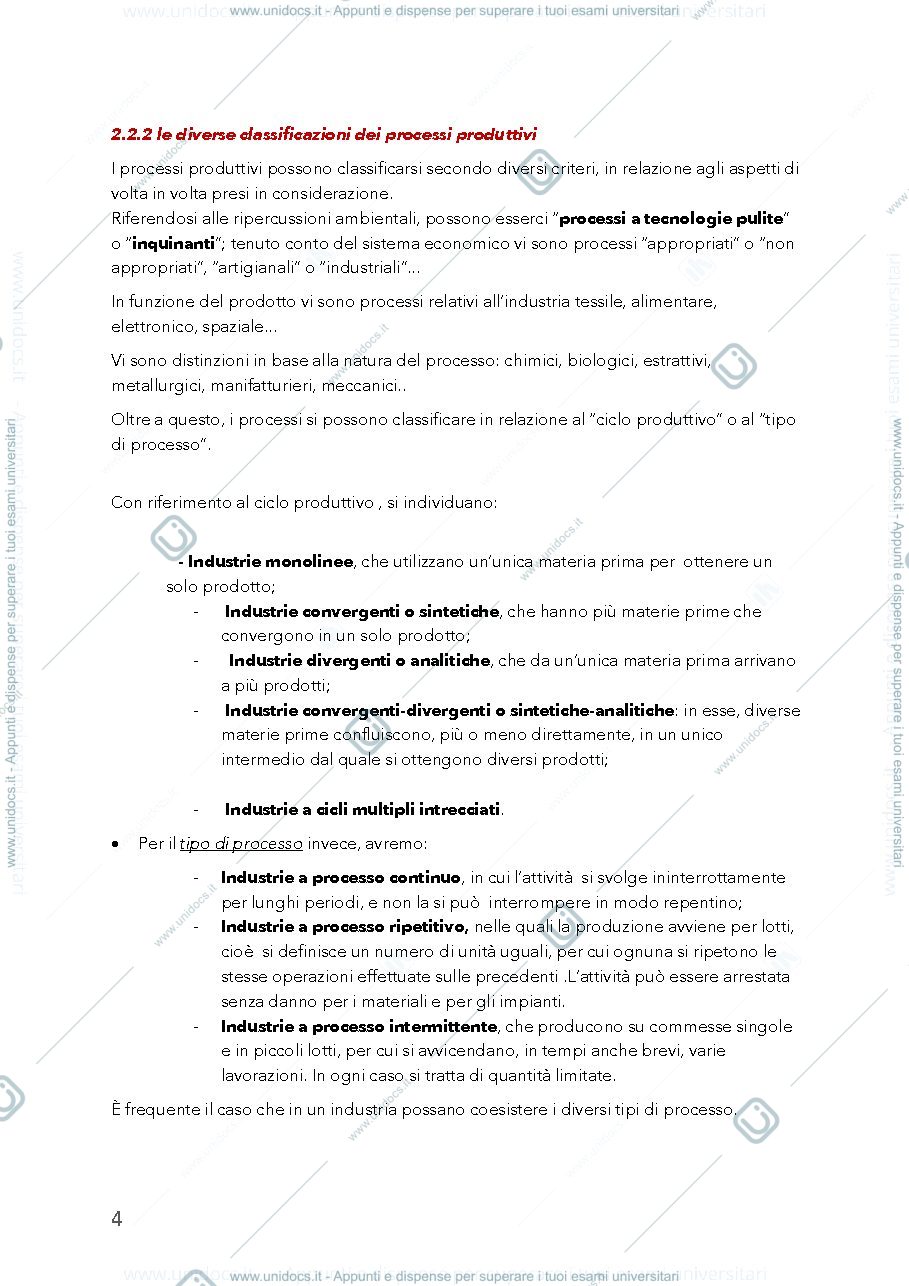 Anteprima pagina 4 — Appunti operations management 