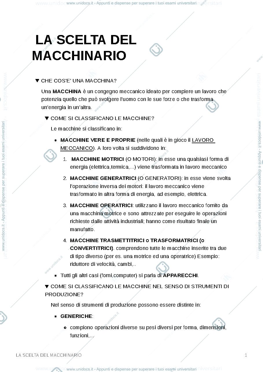 Anteprima pagina 1 — La scelta del macchinario 