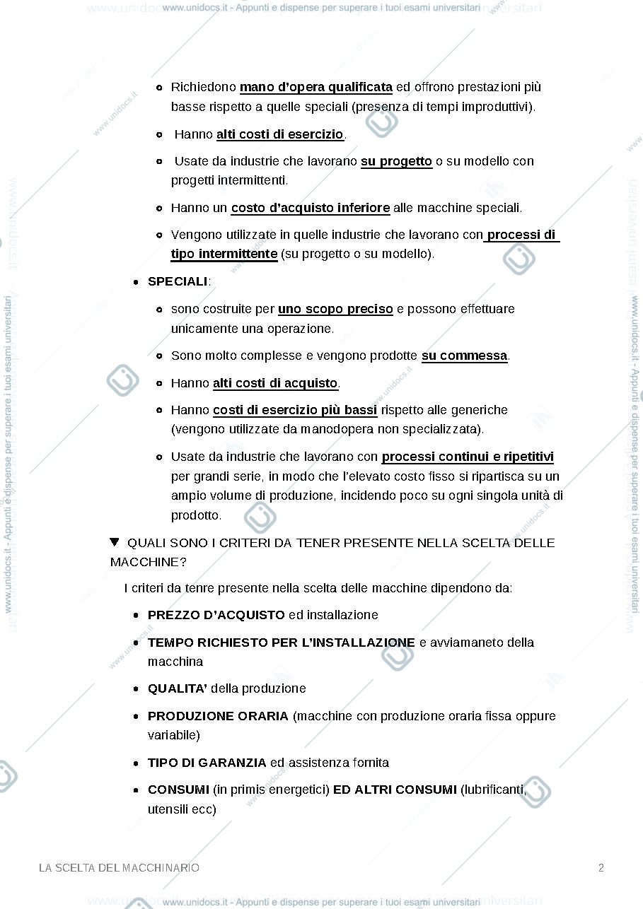 Anteprima pagina 2 — La scelta del macchinario 