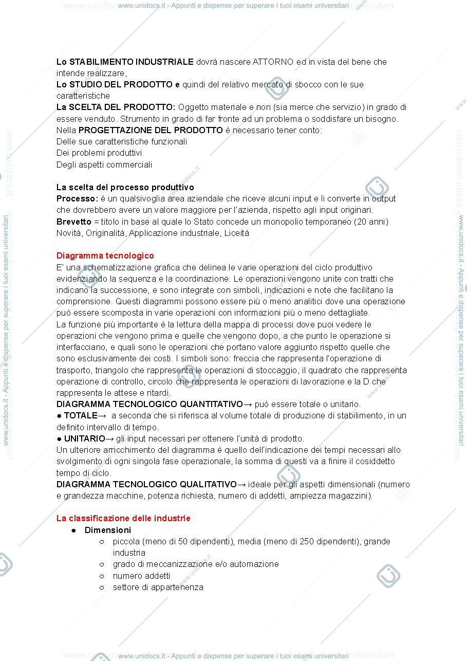 Anteprima pagina 2 — Riassunto operation management 2