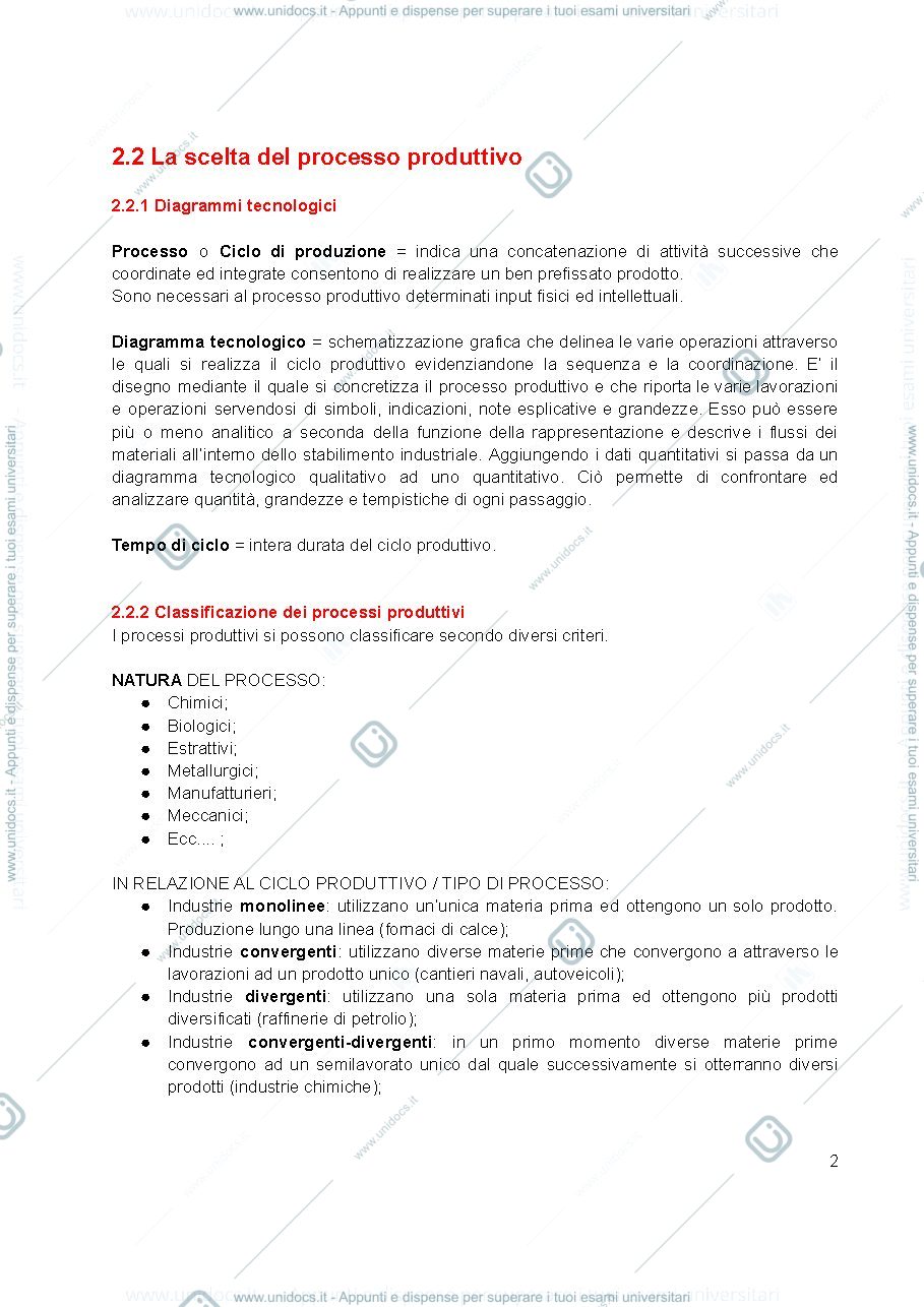 Anteprima pagina 2 — Riassunti di OPERATION MANAGEMENT - Vesce Corso A 