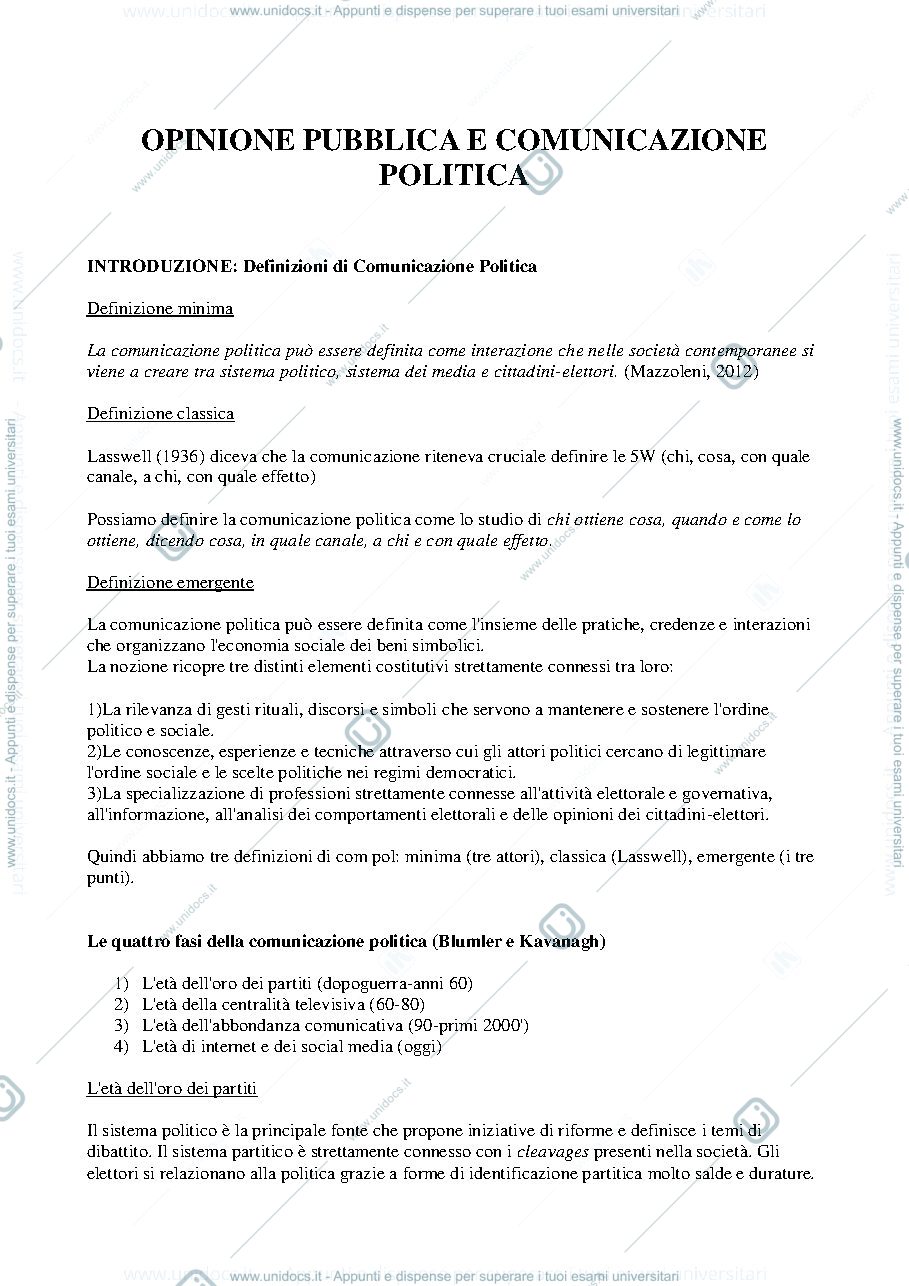 Anteprima pagina 1 — appunti e slide 