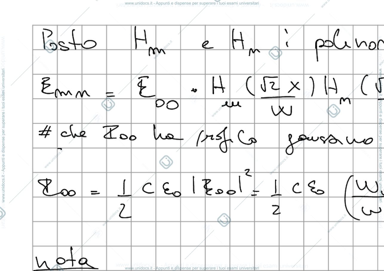 Anteprima pagina 1 — Seconda parte degli appunti di ottica e laser 