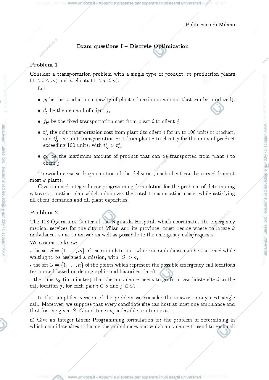 Anteprima pagina 1 — Sample - exam questions DO