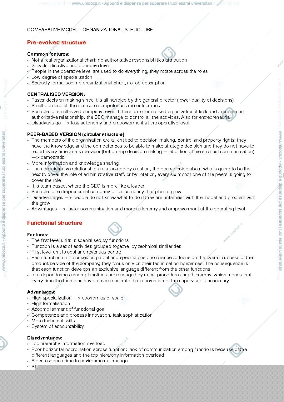 Anteprima pagina 1 — Organization theory and design summary
