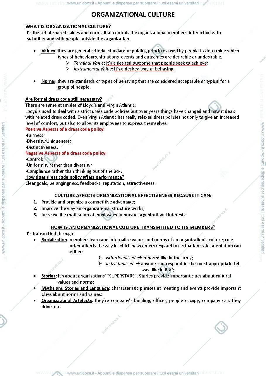 Anteprima pagina 2 — Appunti Organization Theory and Design - Paolino Chiara Unicatt