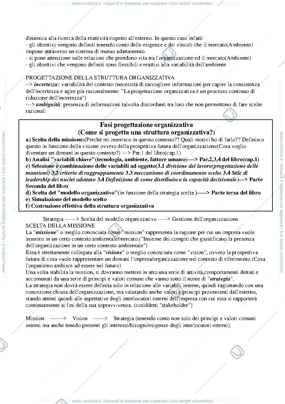 Anteprima pagina 2 — Organizzazione Aziendale prof. Varra