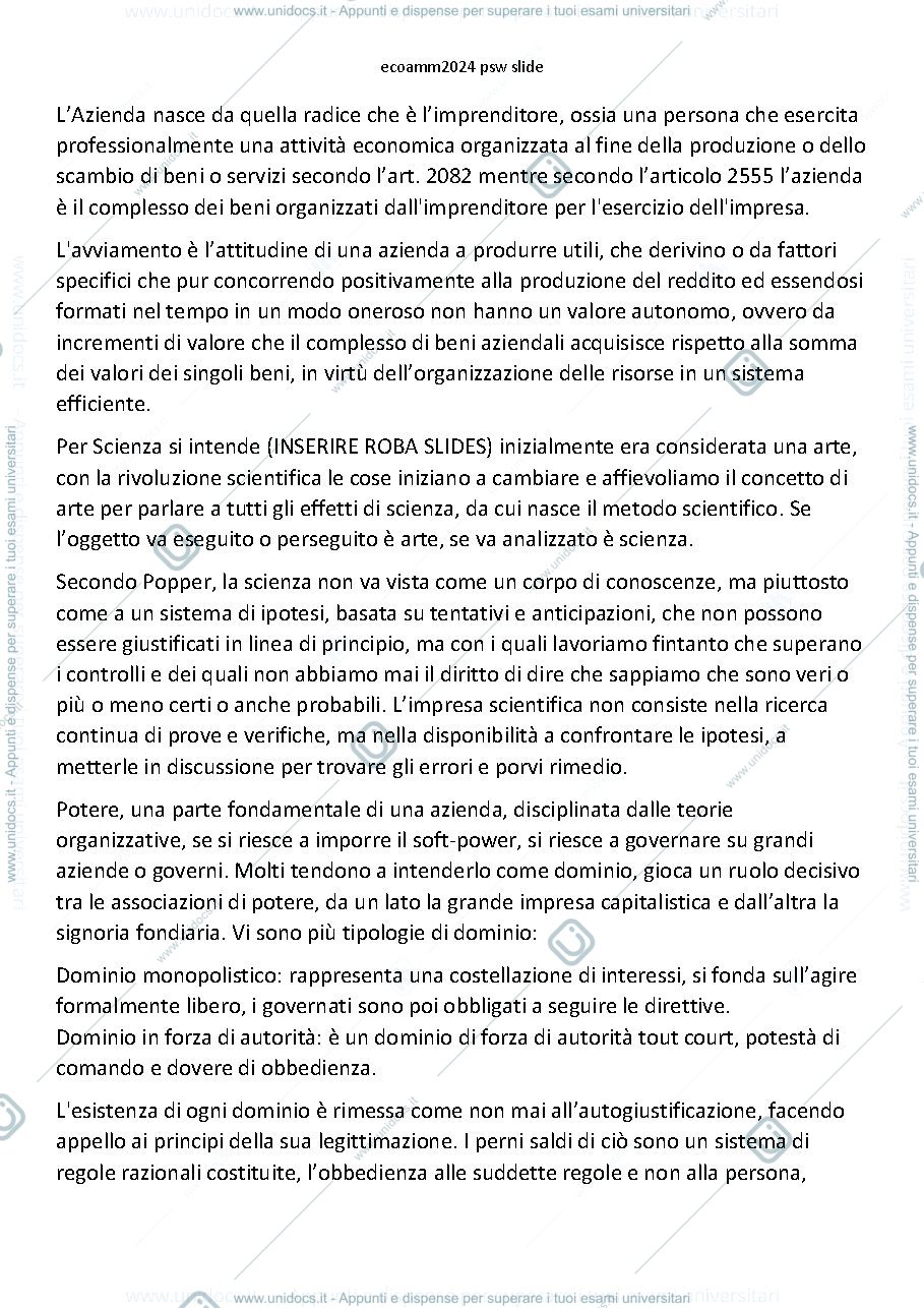Anteprima pagina 2 — Appunti Organizzazione Aziendale Li-Z
