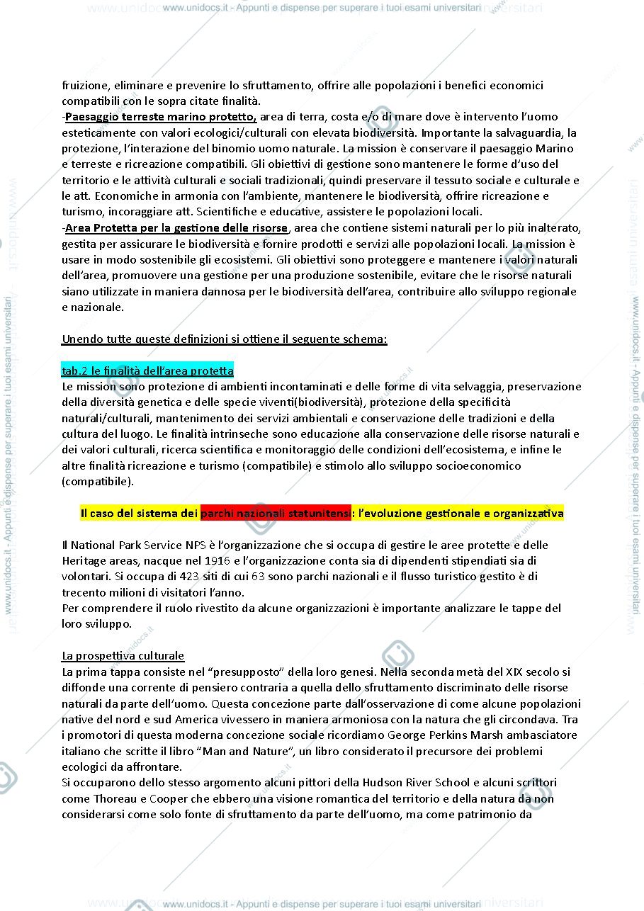 Anteprima pagina 3 — Riassunto della scheda "Modulo di organizzazione delle aree protette e del turismo sostenibile"
