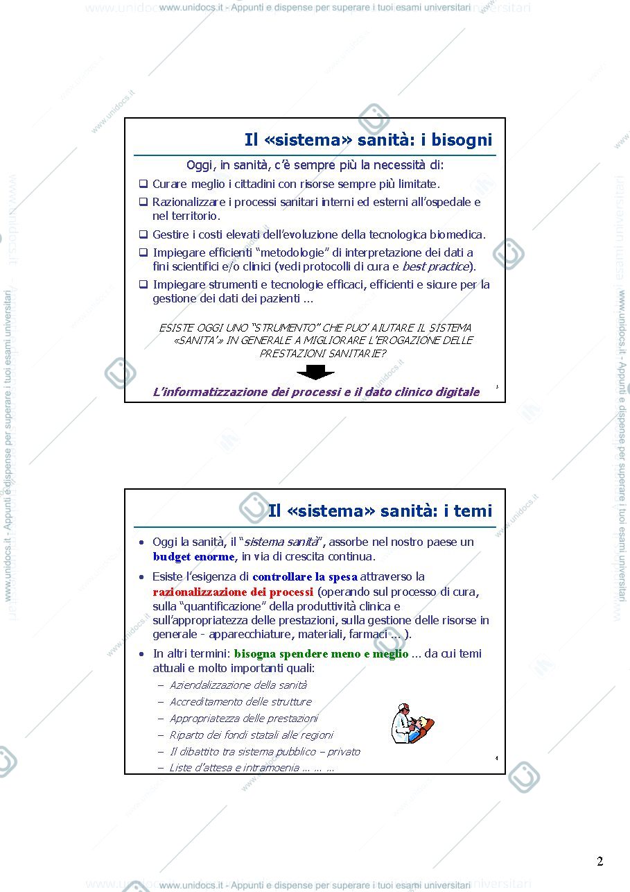 Anteprima pagina 2 — la sanità