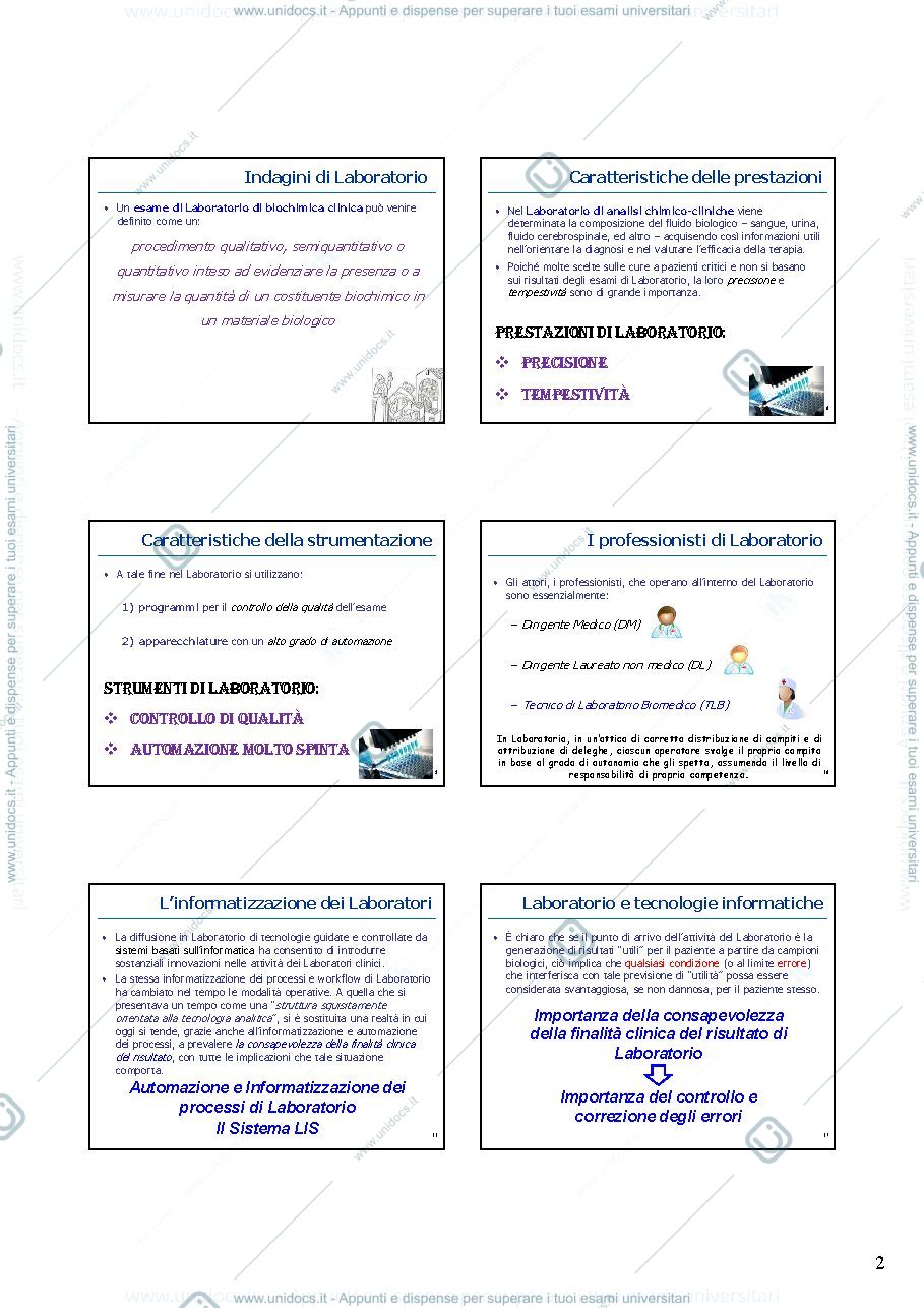 Anteprima pagina 2 — fase preanalitica