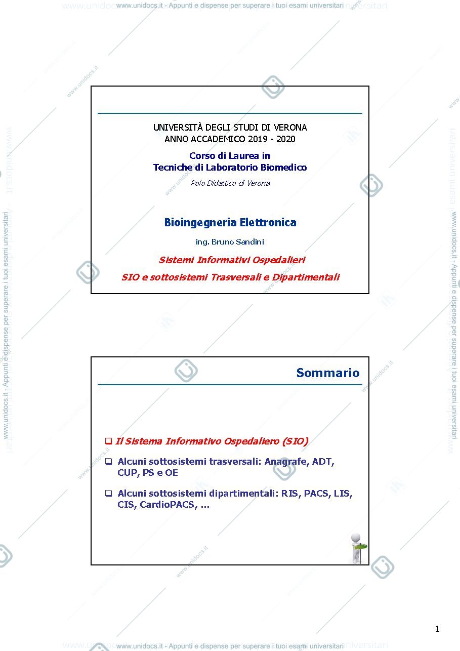 Anteprima pagina 1 — sistema informatico sanitario