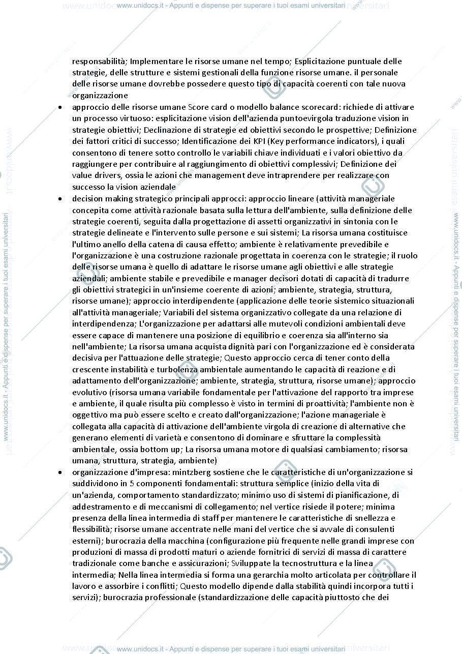 Anteprima pagina 3 — organizzazione e gestione delle risorse umane 