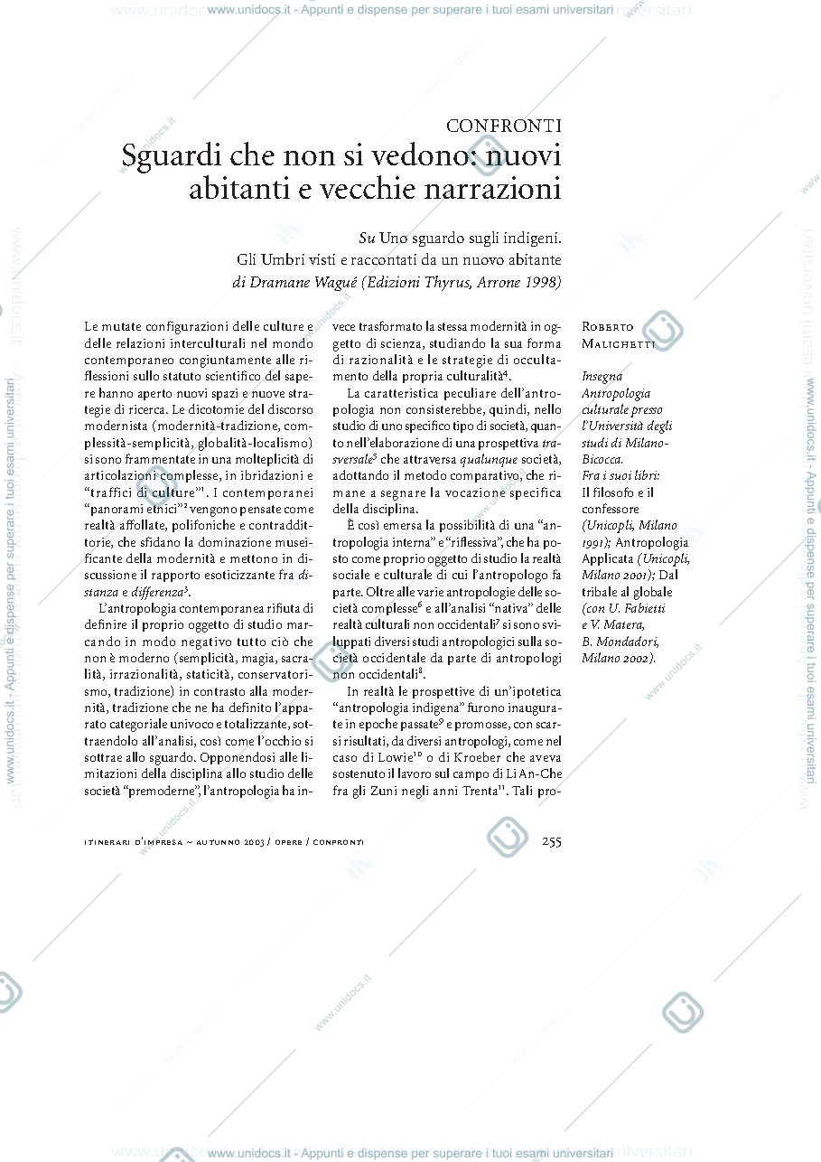 Anteprima pagina 1 — Articolo prof Malighetti Antropologia 
