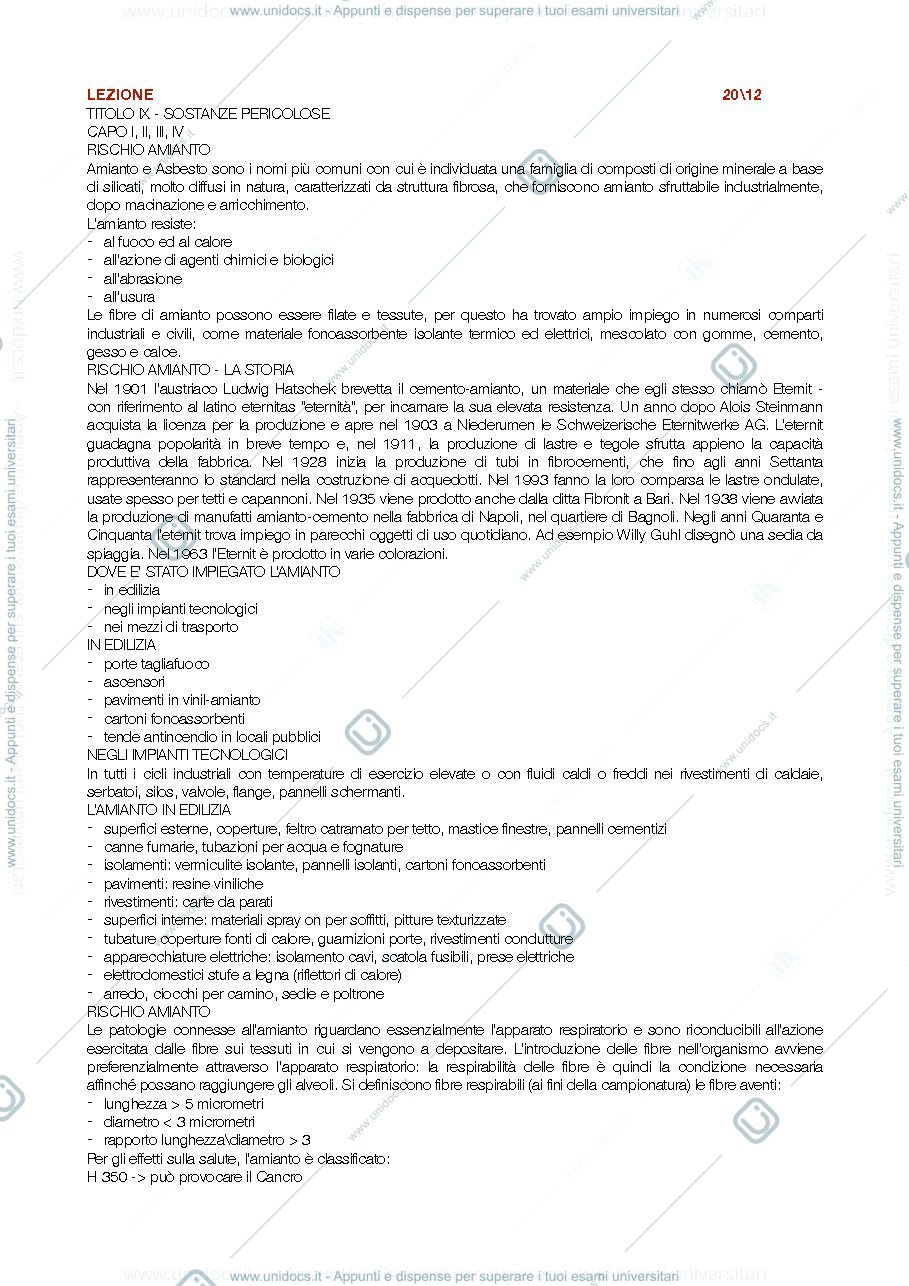 Anteprima pagina 1 — Rischio amianto 