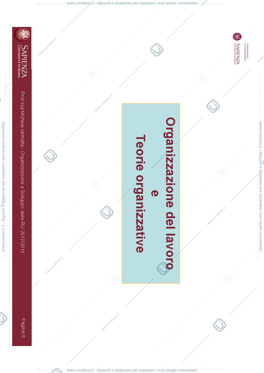 Anteprima pagina 1 — file completo delle slides di organizzazione e sviluppo delle risorse umane 