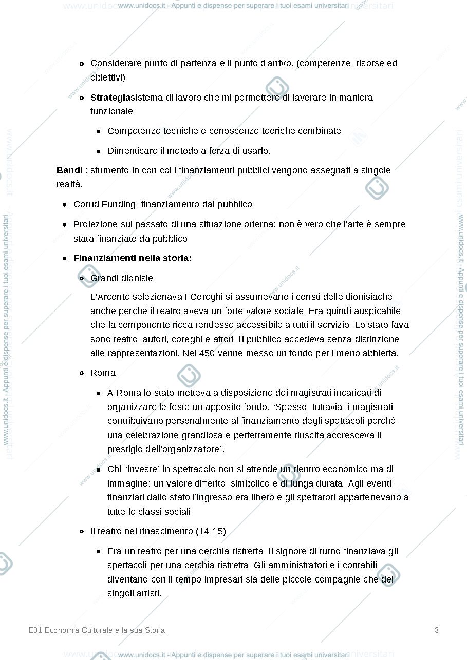 Anteprima pagina 3 — Economia Culturale e la sua Storia