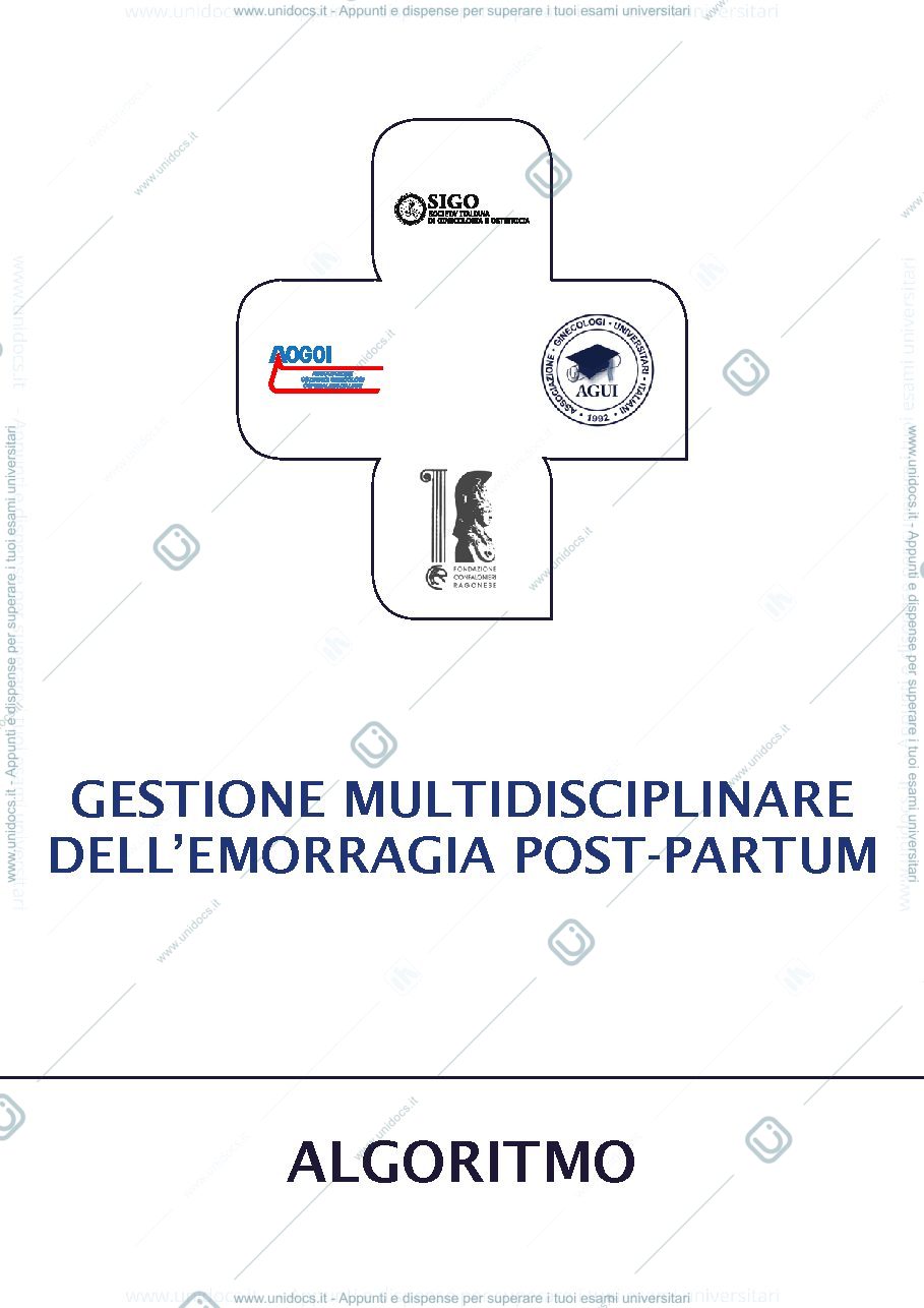 Anteprima pagina 2 — gestione multidisciplinare dell'emorragia post partum