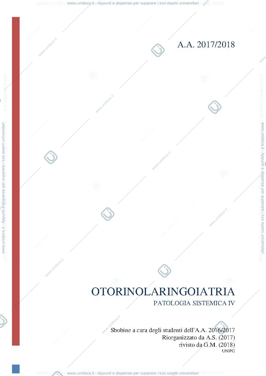 Anteprima pagina 1 — Dispensa di otorino 2016