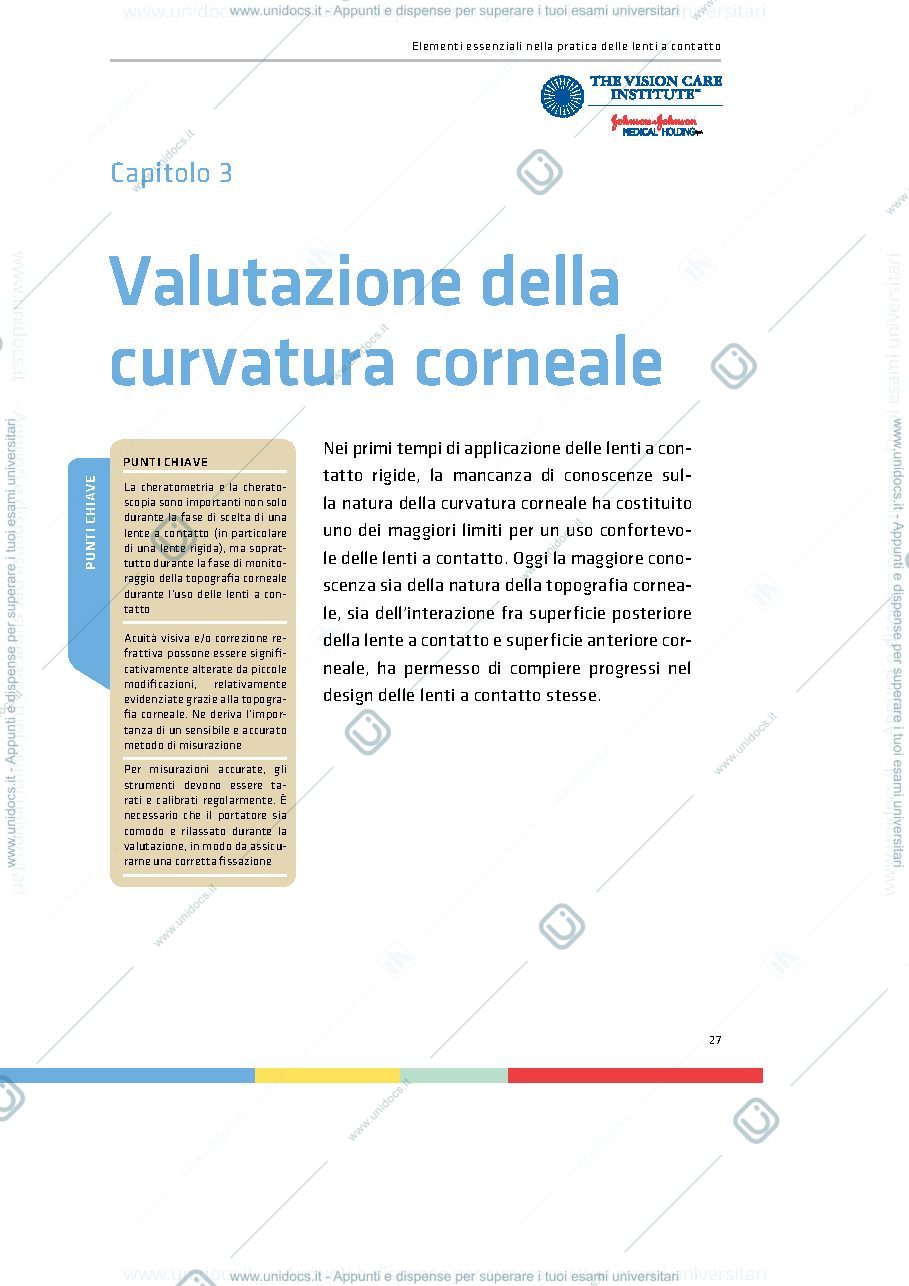 Anteprima pagina 1 — Valutazione della curvatura corneale