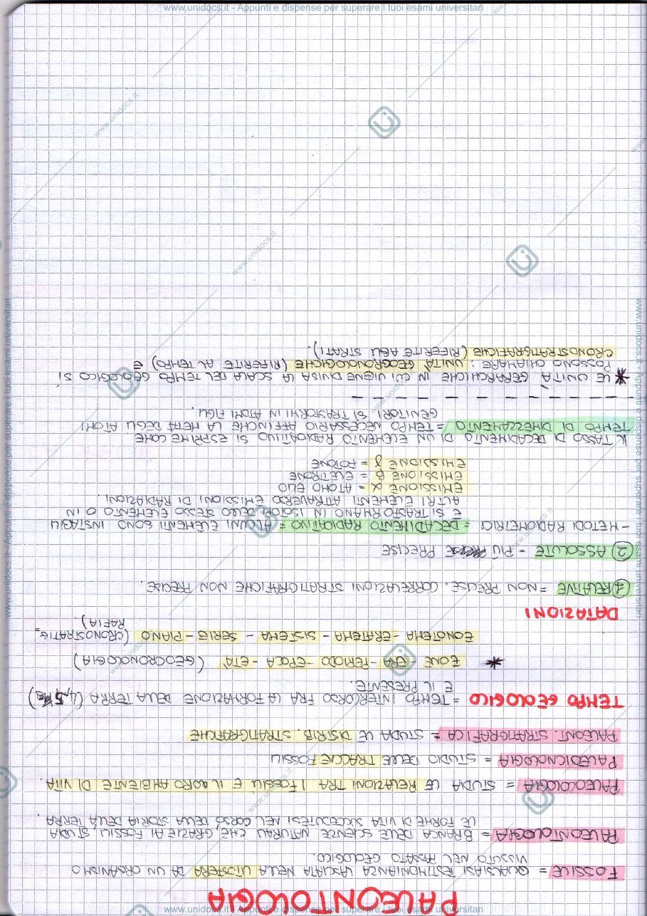 Anteprima pagina 1 — Biostratigrafia, Biocronologia, Tempo Geologico