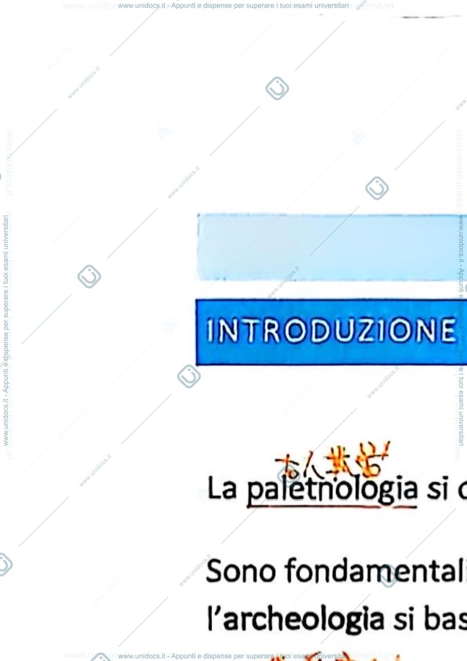 Anteprima pagina 1 — appunti di paletnologia