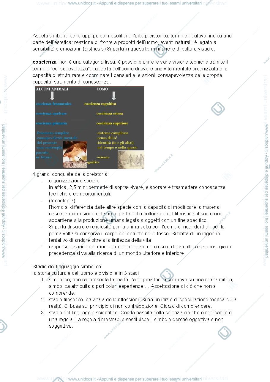 Anteprima pagina 1 — Appunti prof Martini Paletnologia