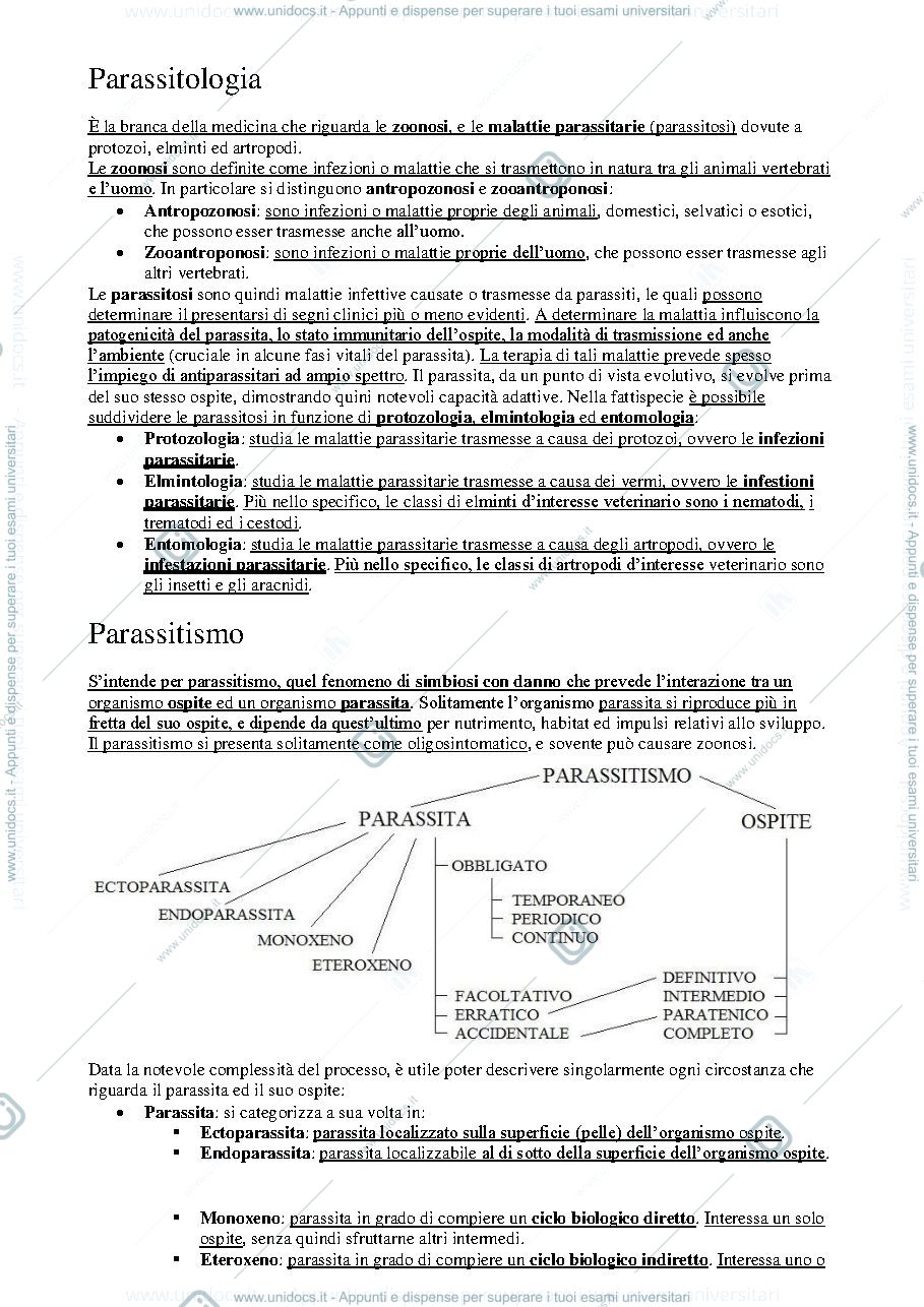 Anteprima pagina 1 — Parassitologia